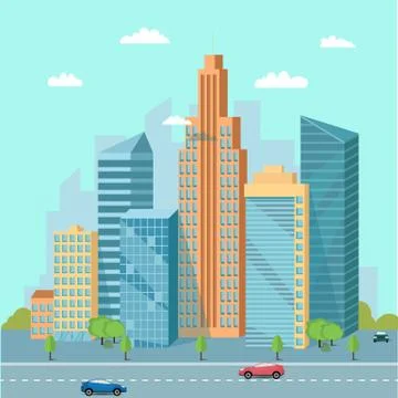 Urban landscape Stock Illustration