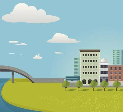 Urban landscape Stock Illustration