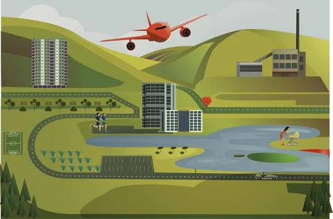 Urban landscape. Stock Illustration