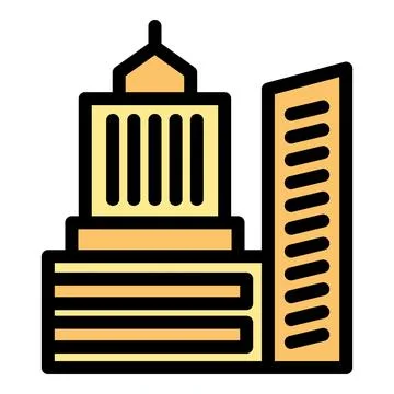 Urban landscape with modern and classical buildings, cityscape illustration Ilustración de archivo