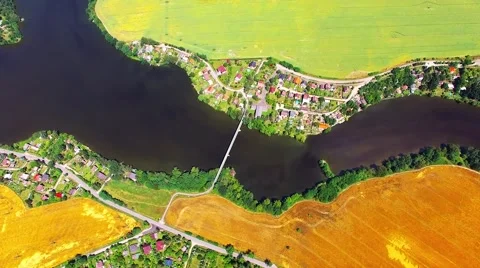 Urban landscape with river. Stock-Footage 55633683
