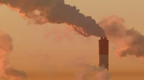 Urban landscape with smoke Stock Footage 47763152