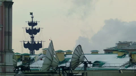 Urban landscape with smoke Stock Footage 47931994