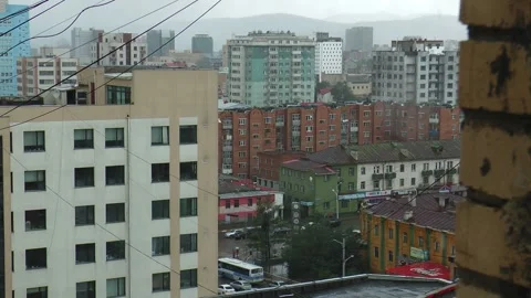The urban landscape of Ulaanbaatar. Stock Footage 165690465