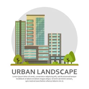 Urban landscape in vector. Stock Illustration