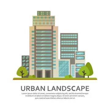 Urban landscape in vector. Stock Illustration