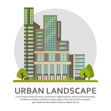 Urban landscape in vector. Stock Illustration