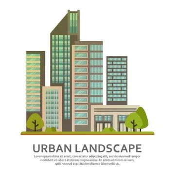 Urban landscape in vector. Stock Illustration