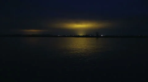 Urban Light Pollution Video stock 33746387