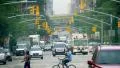 Urban Manhattan busy street traffic New York City NYC cars trucks pedestrians 4k or 4k+ Resolution