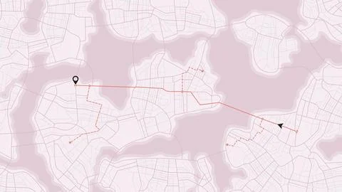 Urban map of territory for search map navigation. Location tracker dashboard Stock Illustration