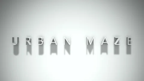 Urban maze 3D title animation with shadows on a white background Stock Footage 297797898