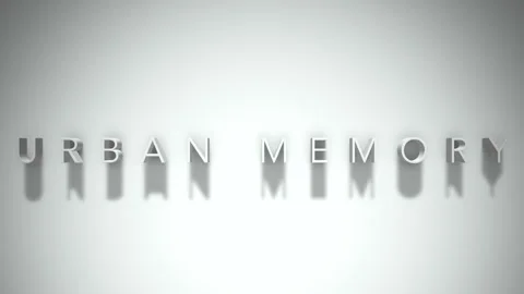 Urban memory 3D title animation white text on a white background 스톡 동영상 299747695