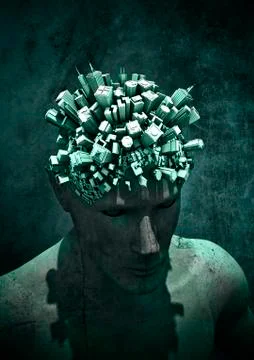 Urban mind Illustrazione stock