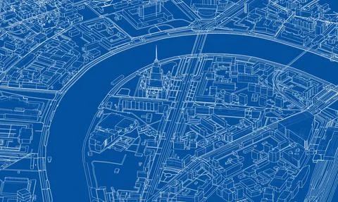 Urban modern landscape. Vector Stock Illustration