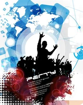 Urban music background 스톡 일러스트