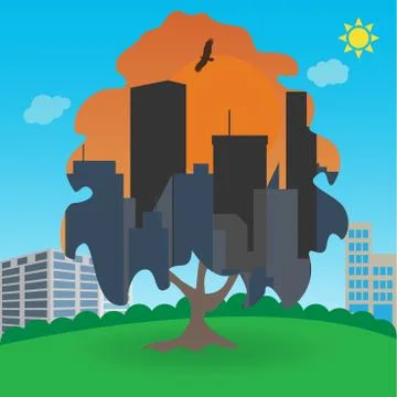 Urban nature Stock Illustration