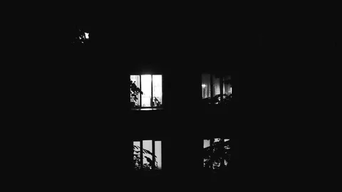 Urban night life motion loop. Ghetto streets dynamic hyper lapse. Stock-Footage 102055977