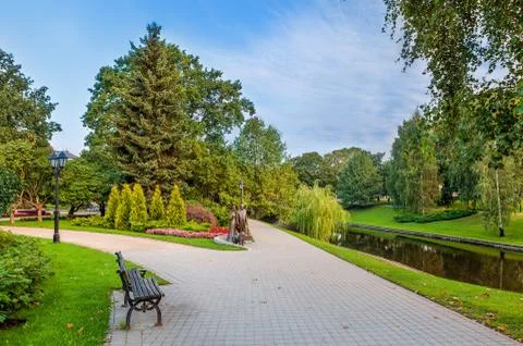 Urban park in Riga. Stock Photos