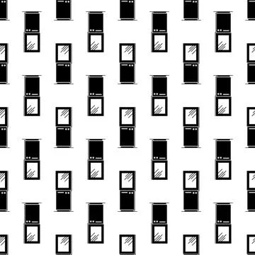 Urban payment machine pattern seamless vector Stock Illustration