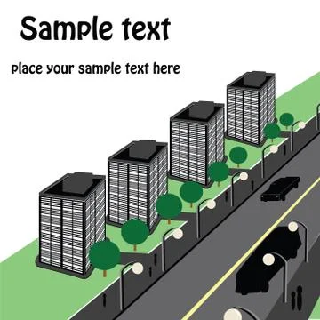 Urban perspective Stock Illustration