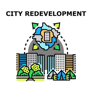 Urban planning development for city infrastructure improvement Stock Illustration