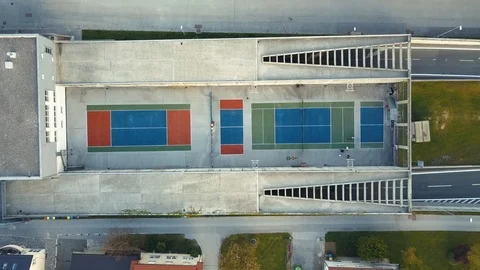Urban playground top down Stock Footage 108434635