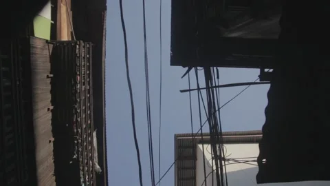 Urban poor community in Sta. Mesa, Manila Stock Footage 230090859