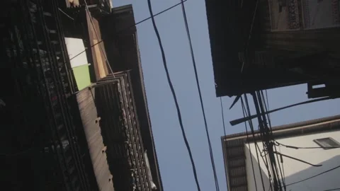 Urban poor community in Sta. Mesa, Manila Stock Footage 230090882
