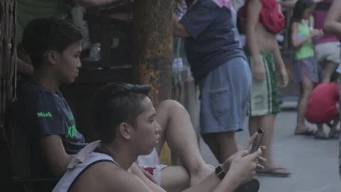 Urban poor community in Sta. Mesa, Manila Stock Footage 230090982