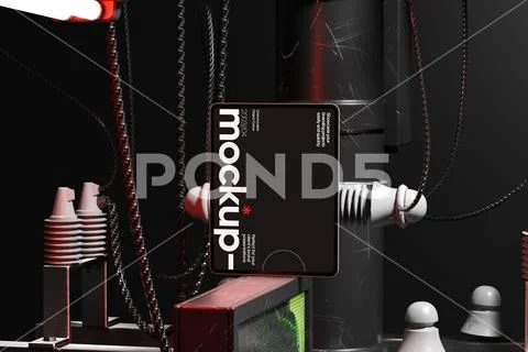 Urban Poster Mockup Scene Modello PSD