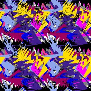 Urban psychedelic abstract vector pattern Illustrazione stock