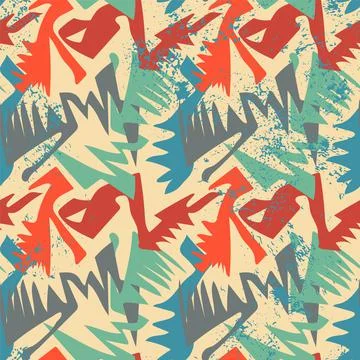 Urban psychedelic abstract vector pattern Stock Illustration