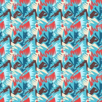 Urban psychedelic abstract vector pattern Stock Illustration