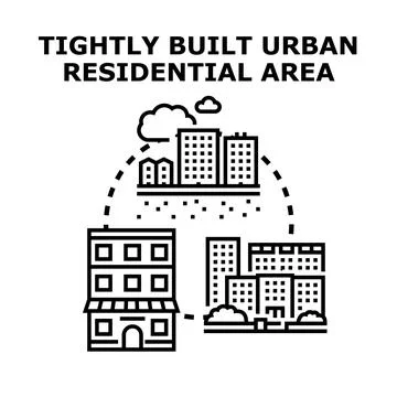Urban residential area planning constructing city architecture Ilustração Stock