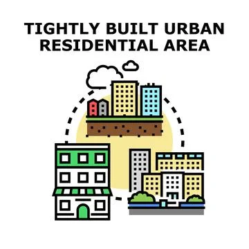 Urban residential area planning constructing city architecture Ilustração Stock