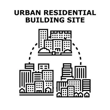 Urban residential area planning constructing new homes Ilustración de archivo