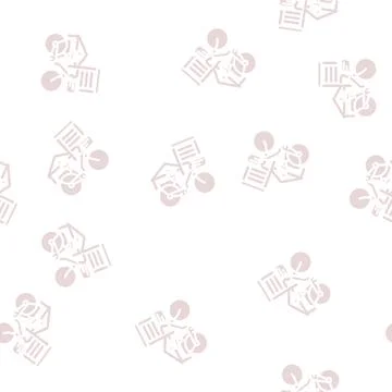 Urban riding glyph vector seamless pattern Stock Illustration