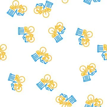 Urban riding vector seamless pattern Stock Illustration