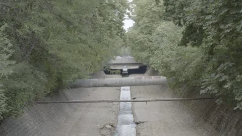 Urban river Stock Footage 244470008