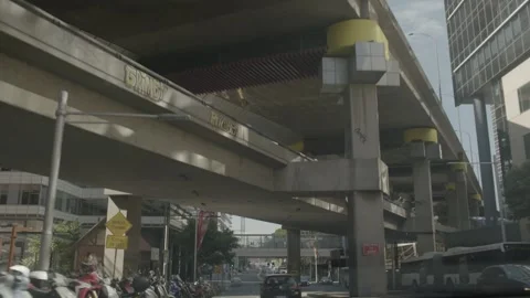Urban Roadways and Elevated Expressway Infrastructure in Sydney, New South Wales Stock Footage 341689991