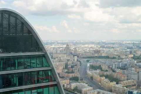 Urban scape on sky background Stock Photos