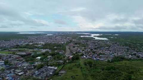 Urban scene of a developing Latin American region with visible economic Stock Footage 308045326