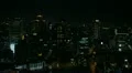 Urban Scene Osaka City Skyline Aerial View Night Lights Traffic Rush Hour Cars HD Footage