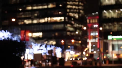 Urban scene, road, night, background, soft focus Stock Footage 57787349