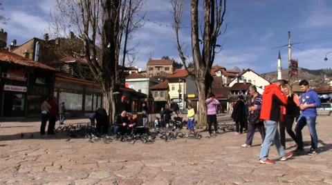 Urban Scene in Sarajevo 스톡 동영상 35220344