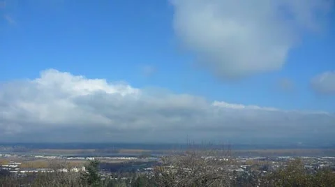 Urban Scenic and Clouds Time Lapse 1 Stock Footage 9285307