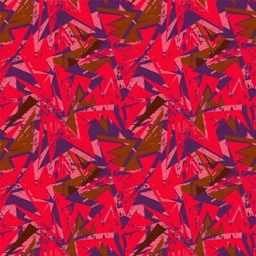 Urban seamless abstract pattern with curved geometry elements and grunge spots Illustrazione stock