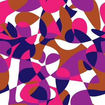 Urban seamless artwork with abstract vector colorful chaotic patterns Stock Illustration