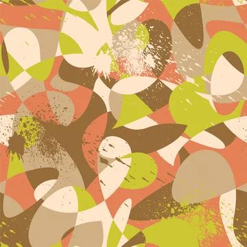 Urban seamless artwork with abstract vector colorful chaotic patterns Stock Illustration